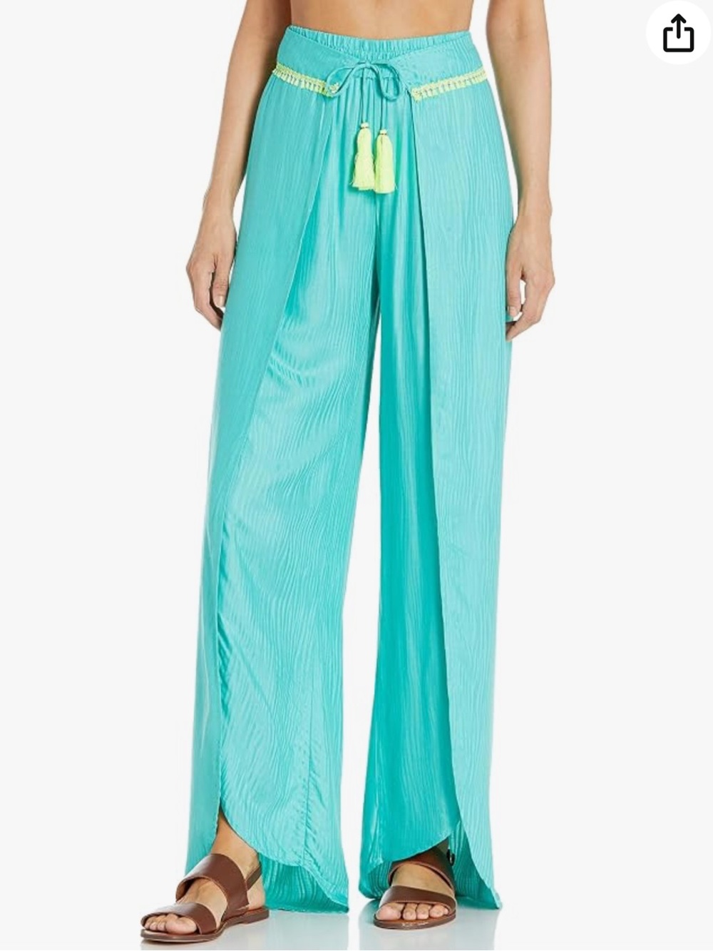 Trina Turk Caseais Wave split leg pants / coverup pants Size Medium